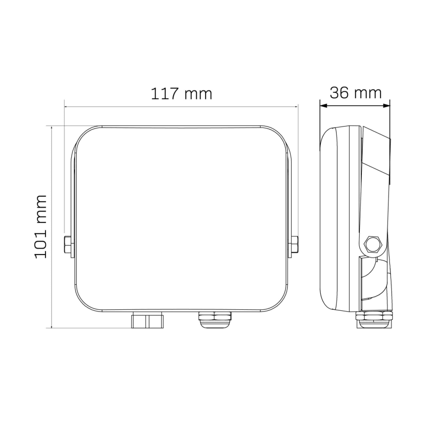 Projecteur extérieur MILKY LED/20W/230V 4000K IP65 noir