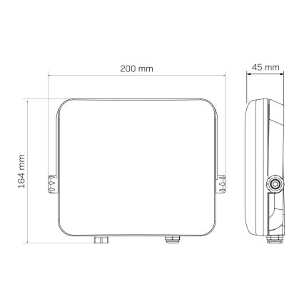 Projecteur extérieur MILKY LED/50W/230V 4000K IP65 noir