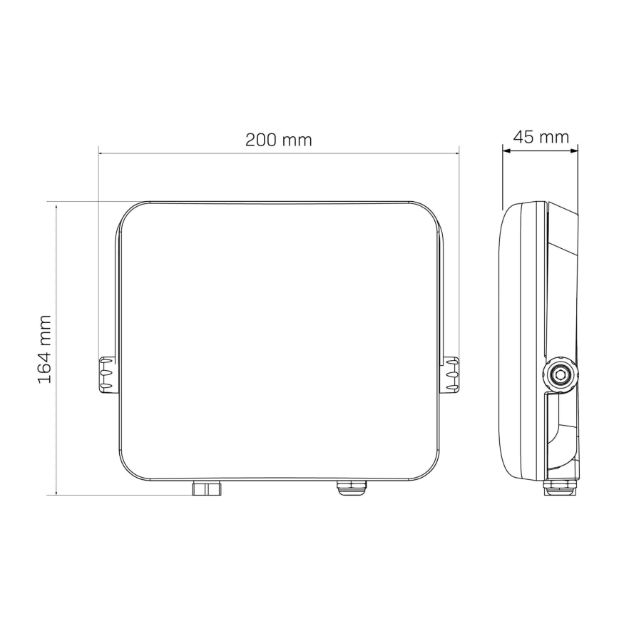 Projecteur extérieur MILKY LED/50W/230V 4000K IP65 noir