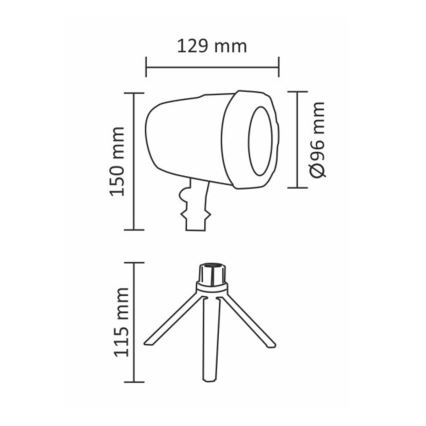 Projecteur laser extérieur LED/5W/230V IP44