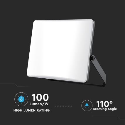 Projecteur LED LED/100W/230V 3000/4000/6500K IP65 noir