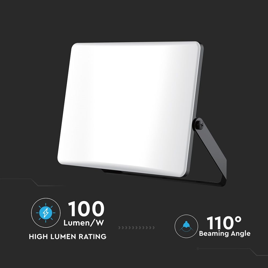 Projecteur LED LED/100W/230V 3000/4000/6500K IP65 noir