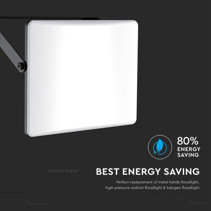 Projecteur LED LED/100W/230V 3000/4000/6500K IP65 noir