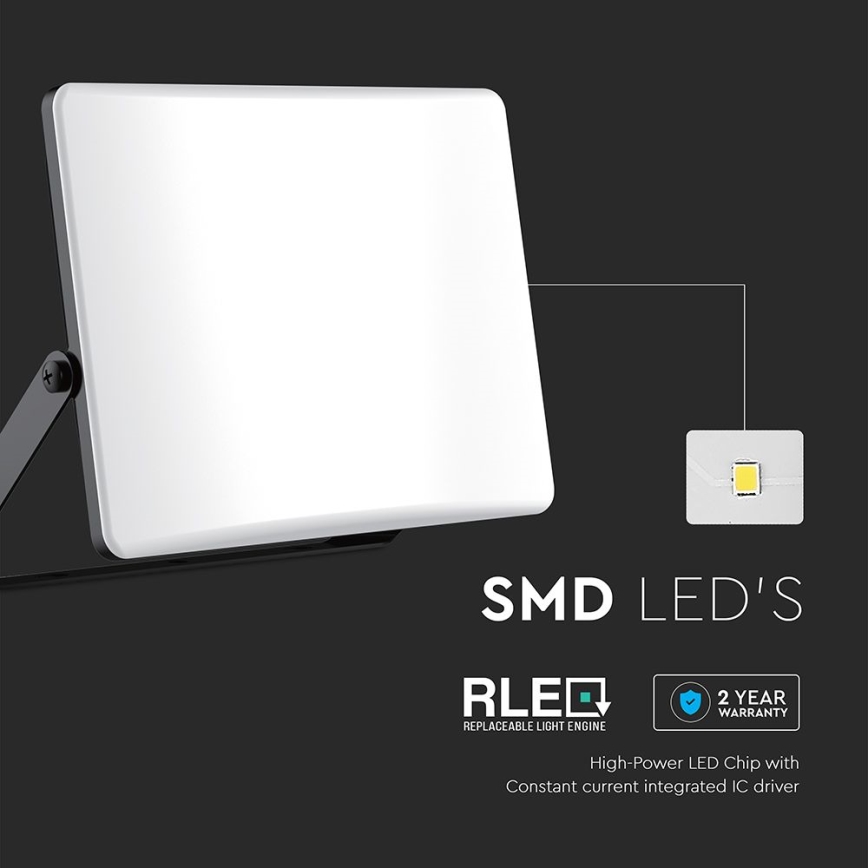 Projecteur LED LED/100W/230V 3000/4000/6500K IP65 noir