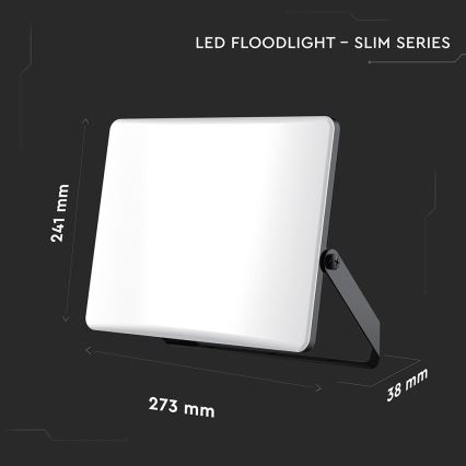 Projecteur LED LED/100W/230V 3000/4000/6500K IP65 noir