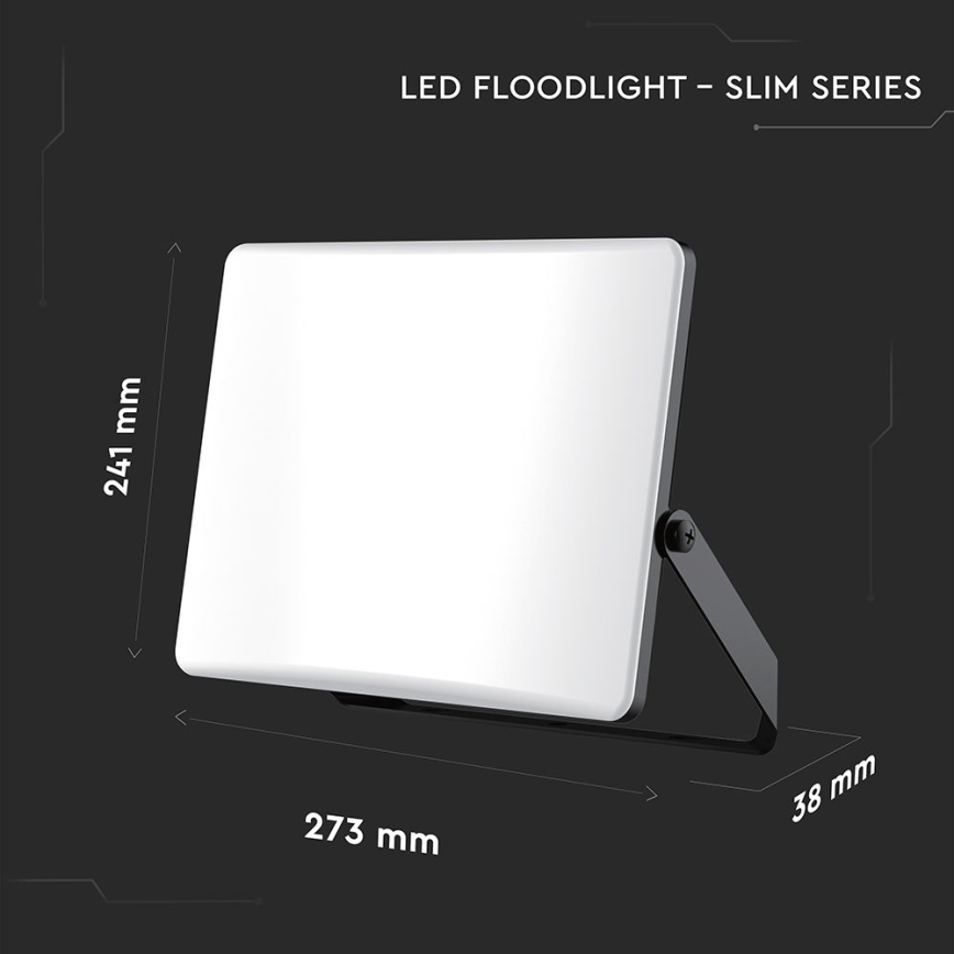 Projecteur LED LED/100W/230V 3000/4000/6500K IP65 noir