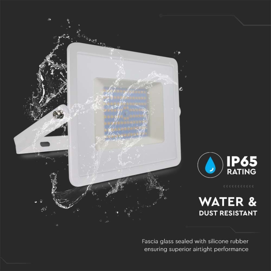 Projecteur LED/100W/230V 4000K IP65 blanc