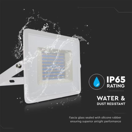 Projecteur LED/100W/230V 6500K IP65 blanc