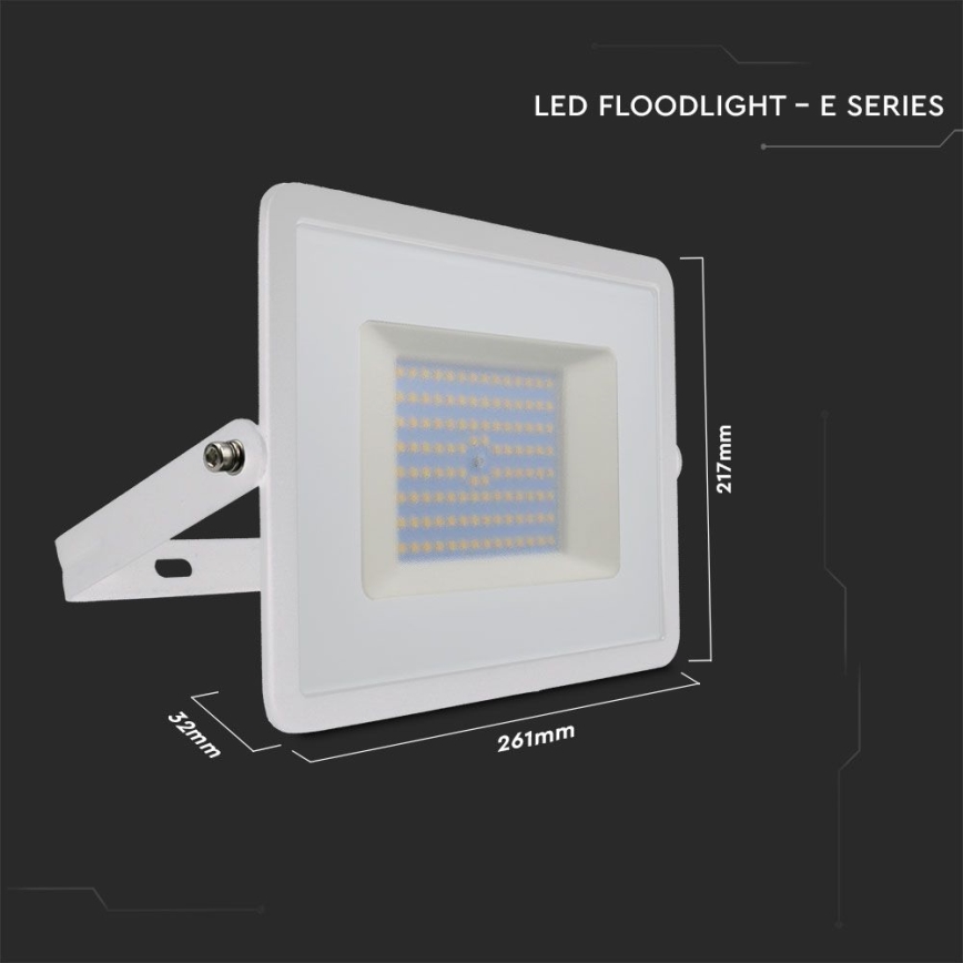 Projecteur LED/100W/230V 6500K IP65 blanc