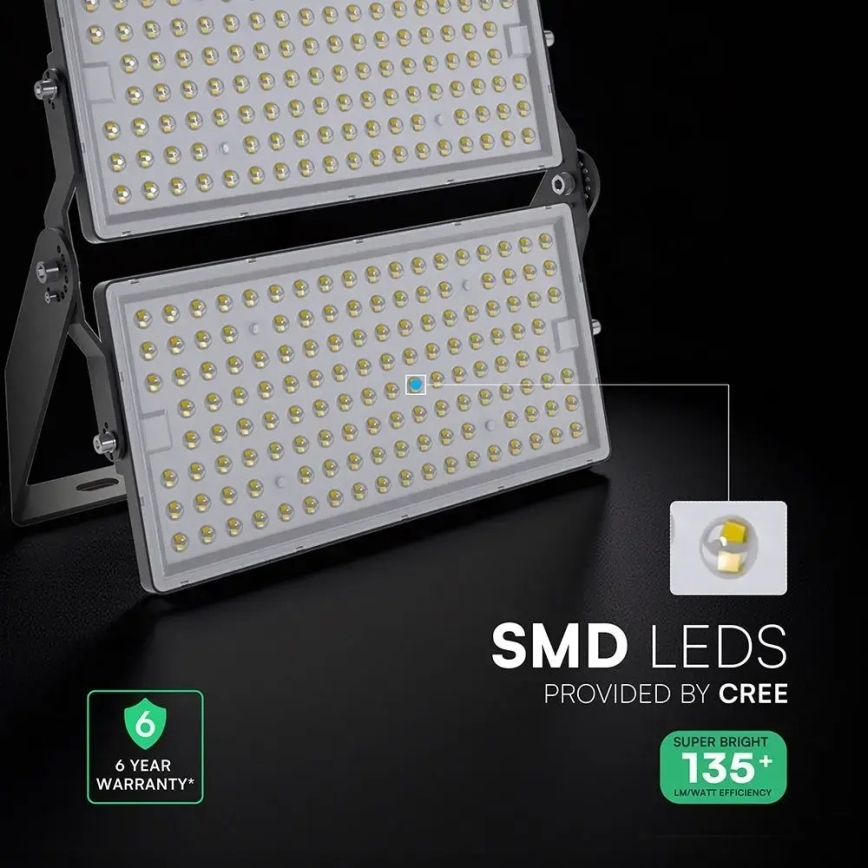Projecteur LED 500W/230V 6500K IP65 gris