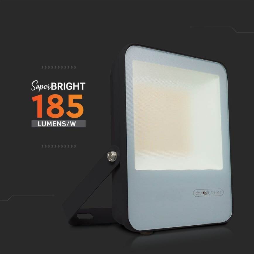 Projecteur LED/50W/230V 6400K IP65 noir
