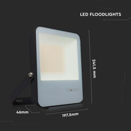 Projecteur LED/50W/230V 6400K IP65 noir