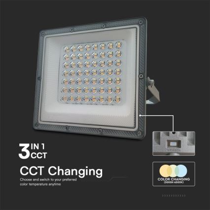 Projecteur LED/50W/230V IP65 3000/4000/6500K gris