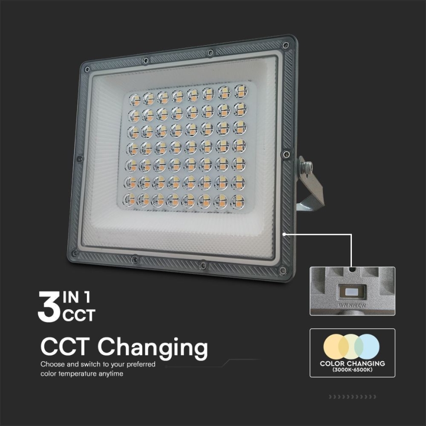 Projecteur LED/50W/230V IP65 3000/4000/6500K gris