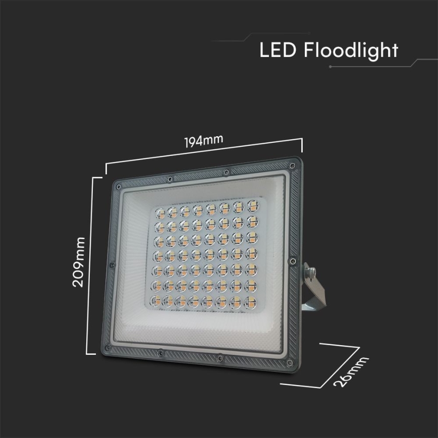 Projecteur LED/50W/230V IP65 3000/4000/6500K gris