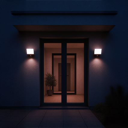 Projecteur LED avec capteur de mouvement et capteur crépusculaire DAVOS LED/30W/230V IP54 noir