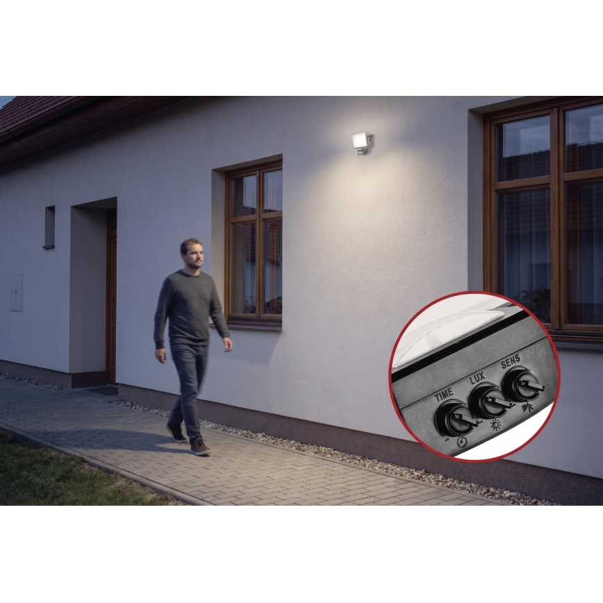 Projecteur LED avec détecteur de mouvement et capteur crépusculaire TAMBO EVO LED/20W/230V 4000K IP44 noir