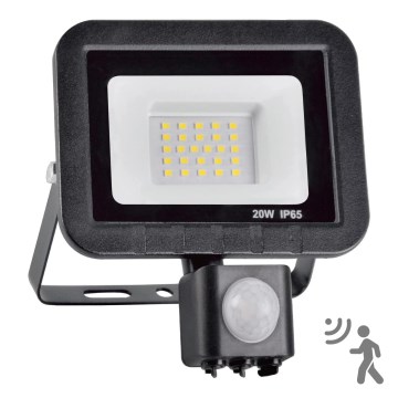 Projecteur LED avec détecteur, 20 W, 230 V, IP65