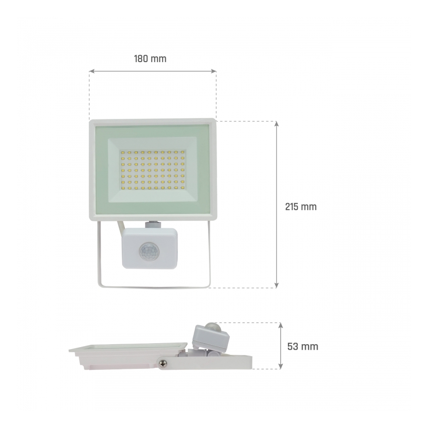 Projecteur LED avec détecteur de mouvement NOCTIS LUX 3 LED/50W/230V 4000K IP44 blanc