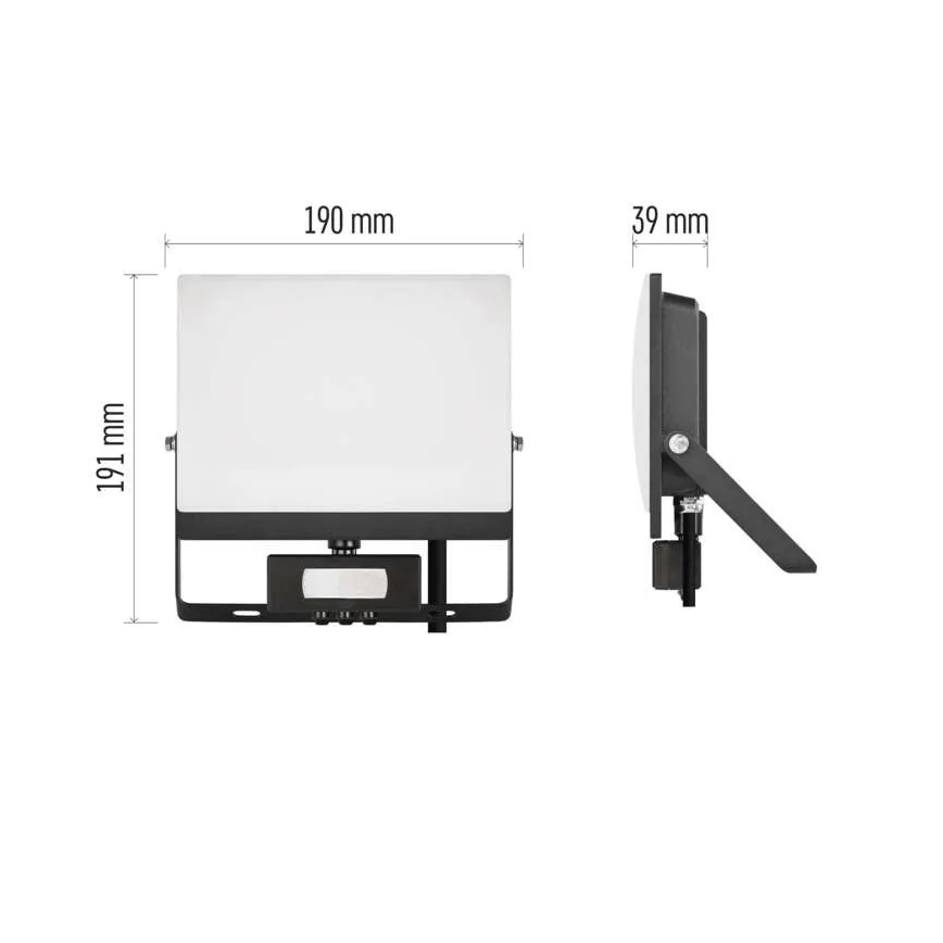 Projecteur LED avec détecteur de mouvement et capteur crépusculaire TAMBO EVO LED/50W/230V 4000K IP44 noir