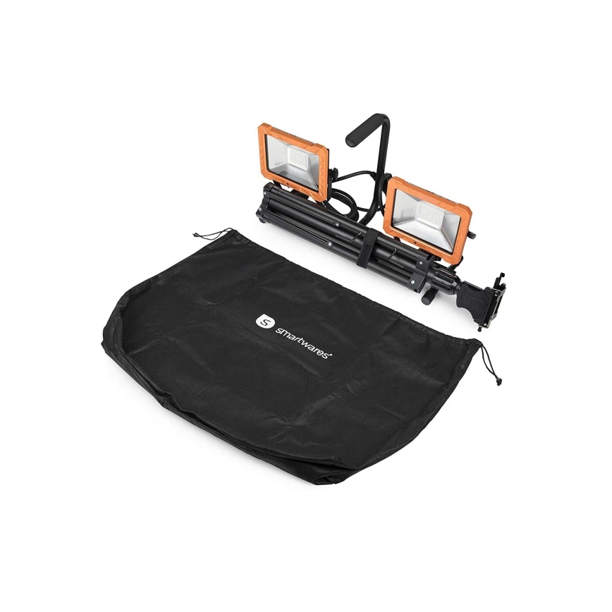 Projecteur LED avec pied 2xLED/30W/230V 4000K IP65 orange/noir