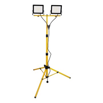 Projecteur LED avec trépied 2xLED/50W/230V 6500K IP65 jaune