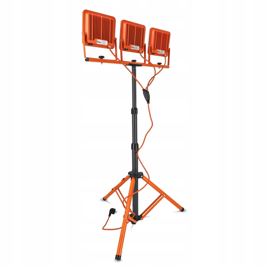 Projecteur LED avec trépied 3xLED/50W/230V 4500K IP65 orange
