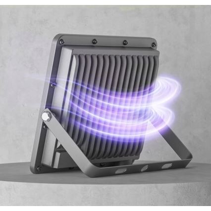 Projecteur LED d'extérieur 100 W, 230 V, 4500 K, IP65, gris