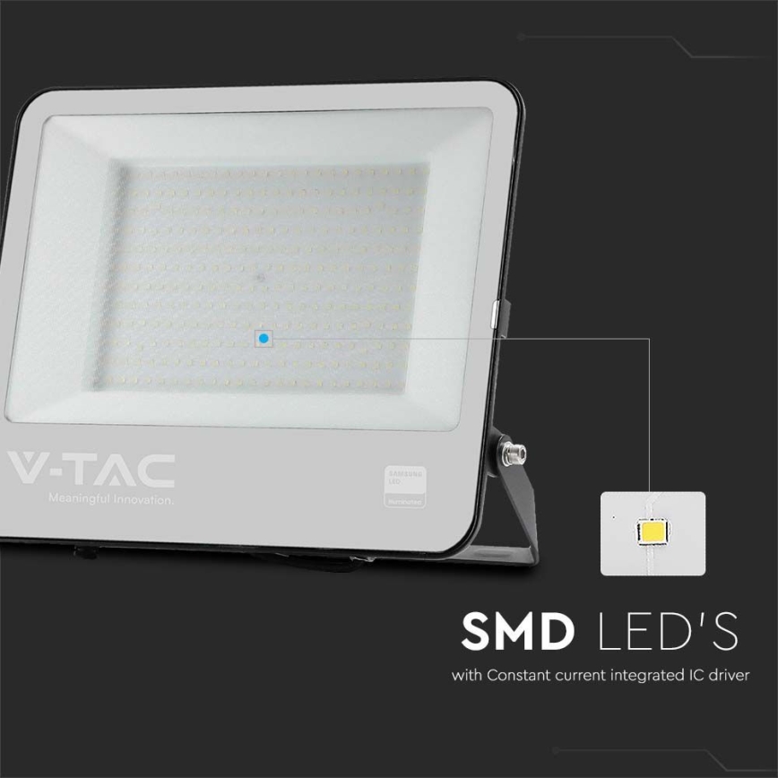 Projecteur LED d'extérieur SAMSUNG CHIP LED/200W/230V 6500K IP65 noir