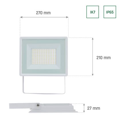 Projecteur LED d'extérieur NOCTIS LUX 3 LED/100W/230V 4000K IP65 blanc