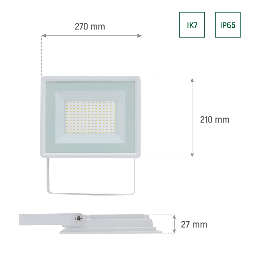 Projecteur LED d'extérieur NOCTIS LUX 3 LED/100W/230V 4000K IP65 blanc