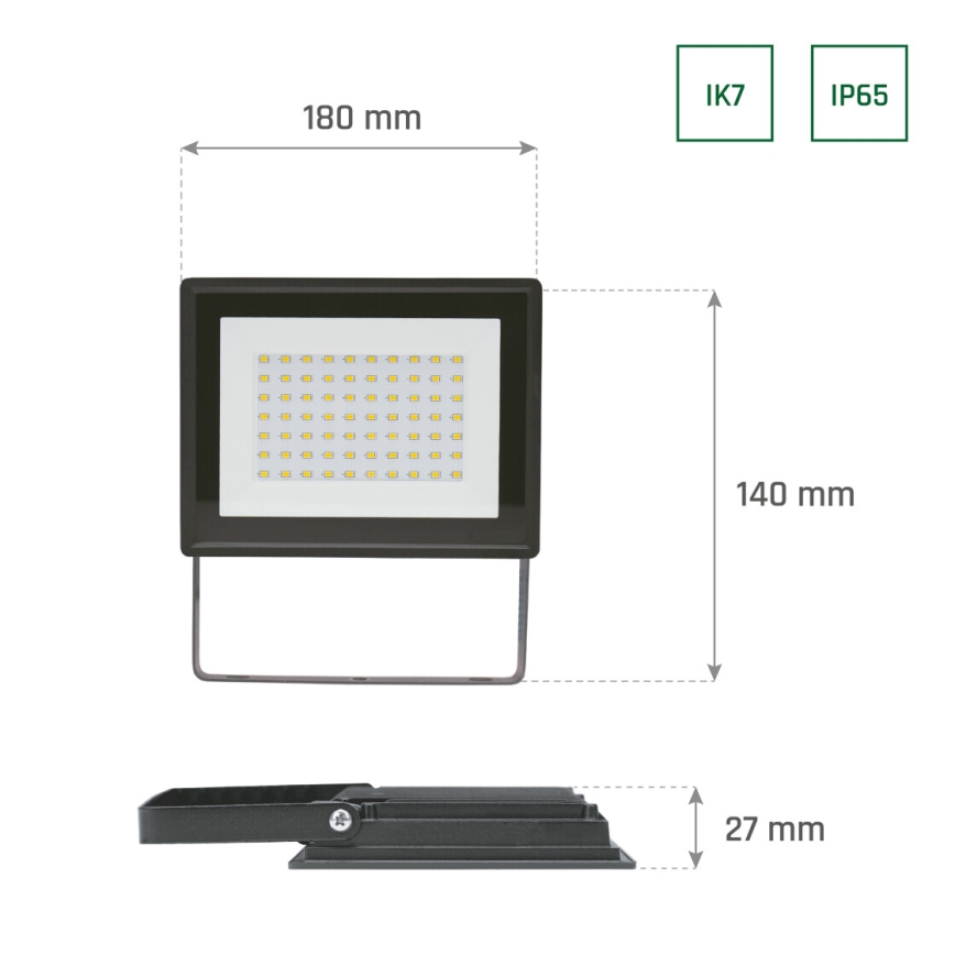 Projecteur LED d'extérieur NOCTIS LUX 3 LED/50W/230V 6000K IP65 noir