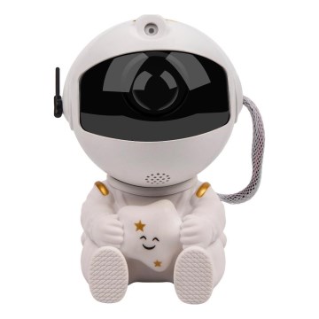 Projecteur LED pour enfants 230V astronaute 12,5 cm + télécommande