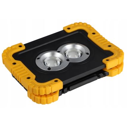 Projecteur LED rechargeable avec fonction powerbank LED/20W/5V 4400 mAh IP44 noir/jaune