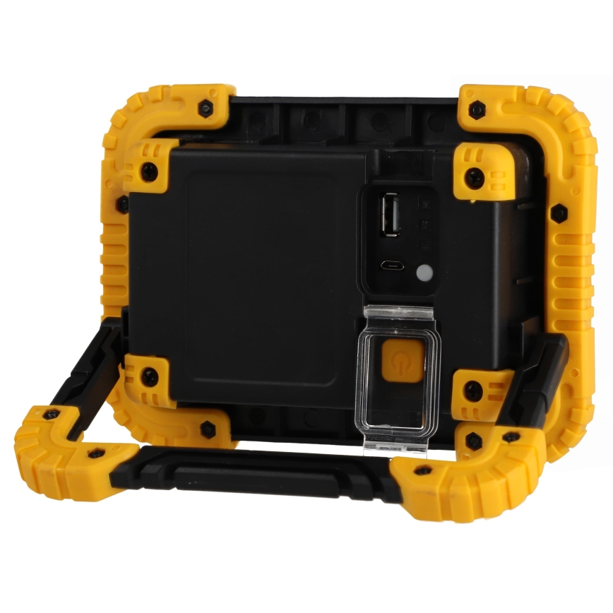 Projecteur LED rechargeable avec fonction powerbank LED/20W/5V 4400 mAh IP44 noir/jaune