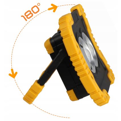 Projecteur LED rechargeable avec fonction powerbank LED/20W/5V 4400 mAh IP44 noir/jaune