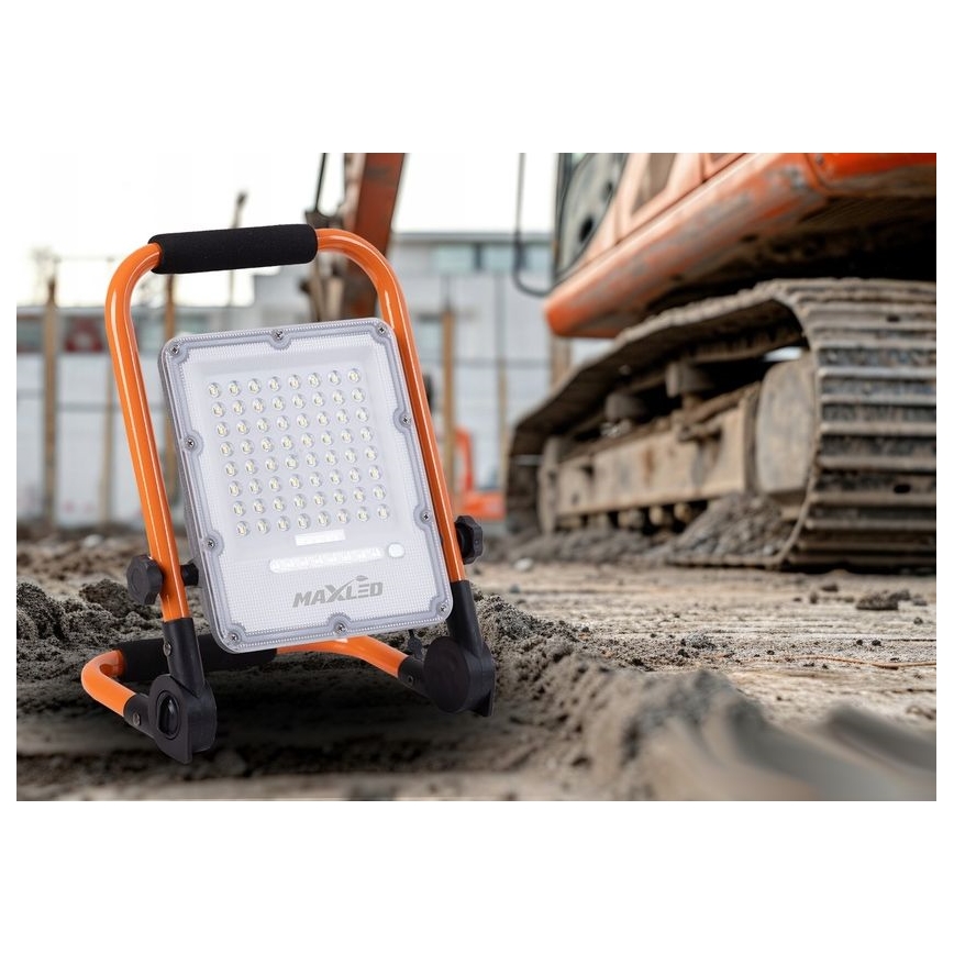 Projecteur LED rechargeable à intensité variable avec trépied LED/100W/3,2V 4500K 10000 mAh IP65 orange