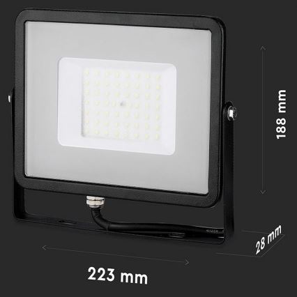 Projecteur LED SAMSUNG CHIP LED/50W/230V 4000K IP65 noir