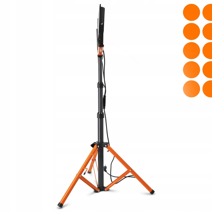 Projecteur LED sur pied 3xLED/100W/230V 4500K IP65 noir/orange