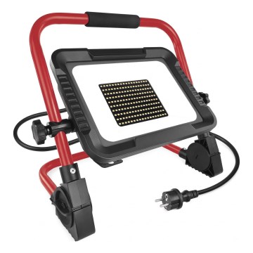 Projecteur LED sur trépied ELION LED/100W/230V 4000K IP65 rouge/noir