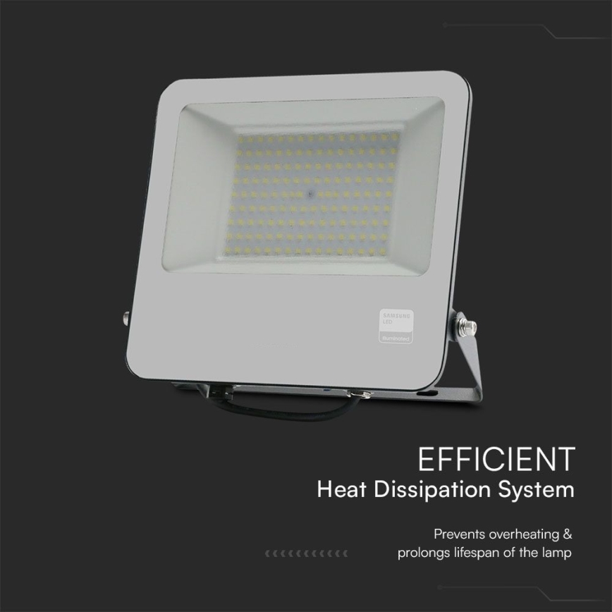 Projecteur SAMSUNG CHIP LED/100W/230V 6400K IP65 noir