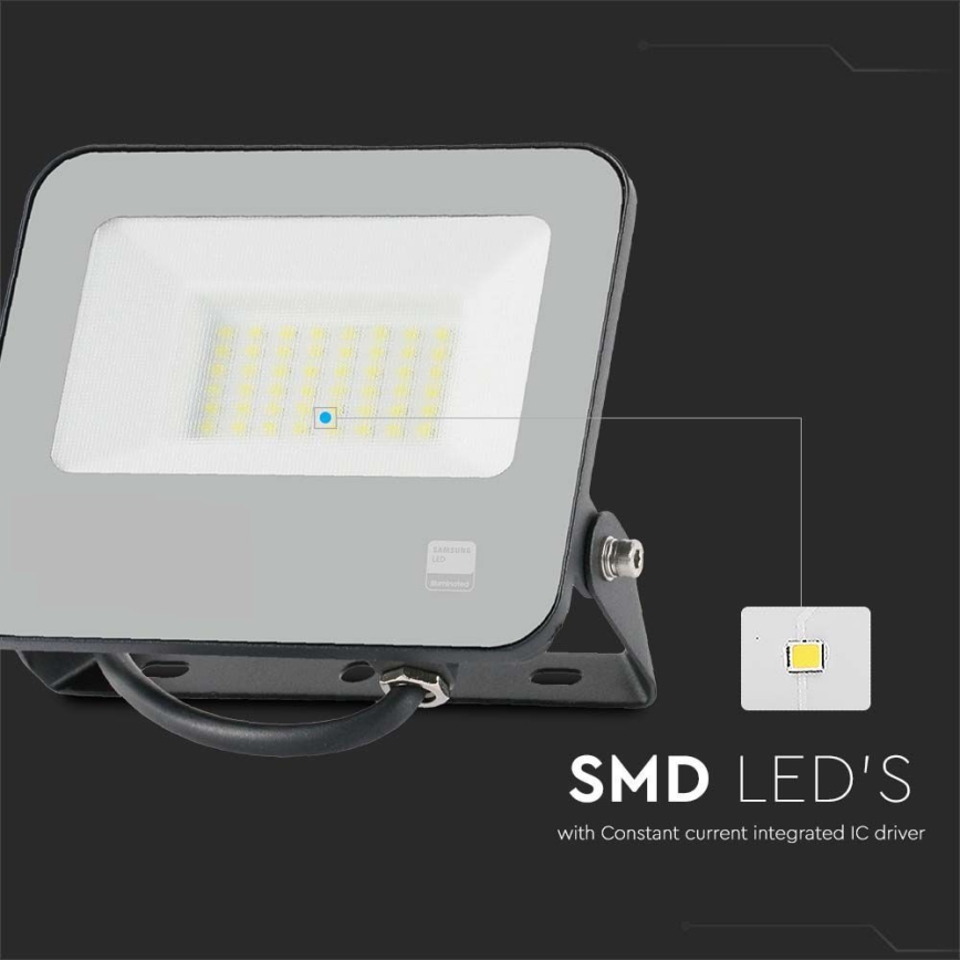 Projecteur SAMSUNG CHIP LED/30W/230V 4000K IP65 noir