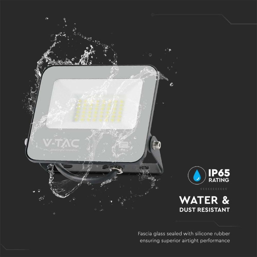 Projecteur SAMSUNG CHIP LED/30W/230V 4000K IP65 noir