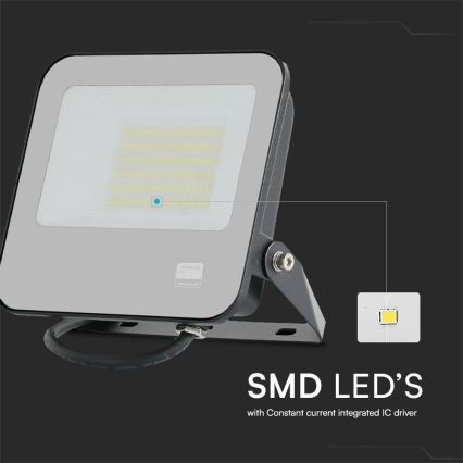 Projecteur SAMSUNG CHIP LED/50W/230V 4000K IP65 noir