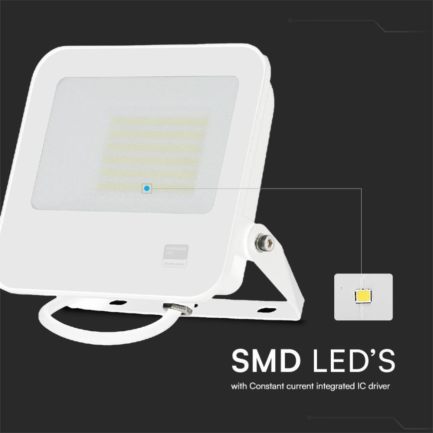 Projecteur SAMSUNG CHIP LED/50W/230V 6500K IP65 blanc