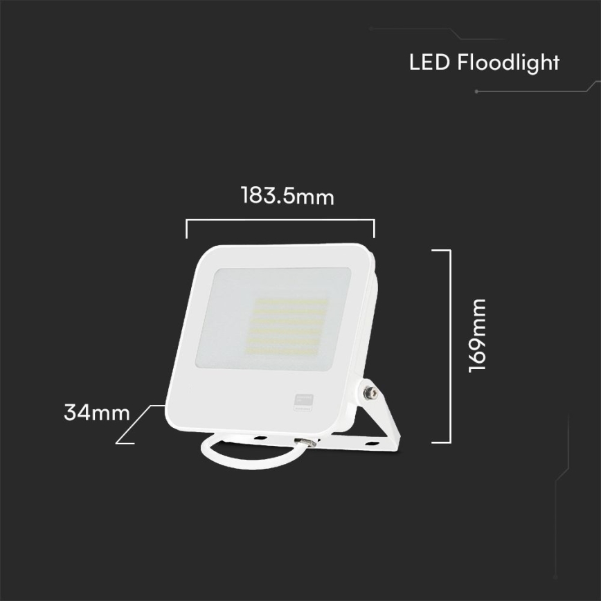 Projecteur SAMSUNG CHIP LED/50W/230V 6500K IP65 blanc