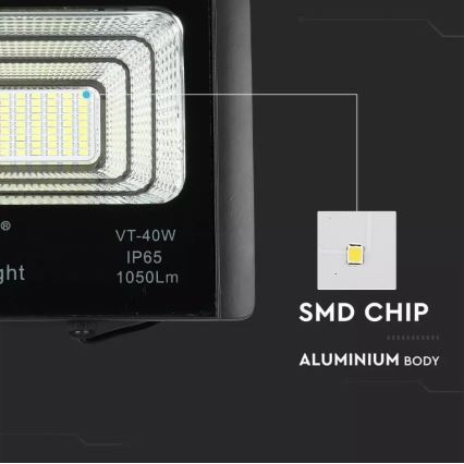 Projecteur solaire à intensité variable LED/16W/3,2V 4000K IP65 10000 mAh + Télécommande
