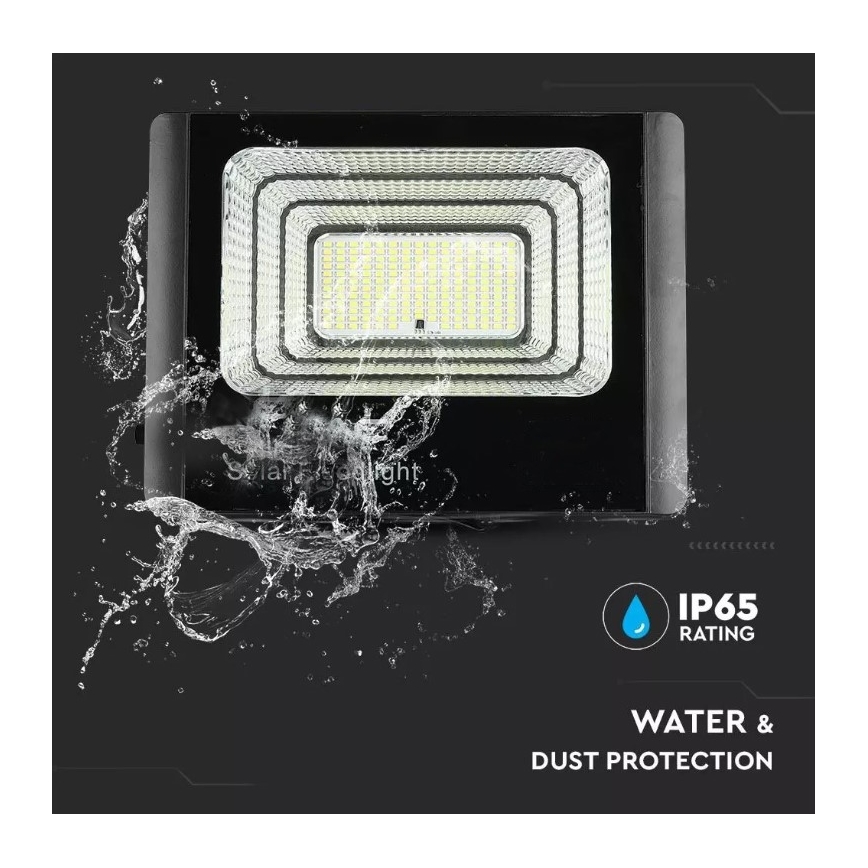 Projecteur solaire à intensité variable LED/20W/6,4V 4000K IP65 10000 mAh + Télécommande