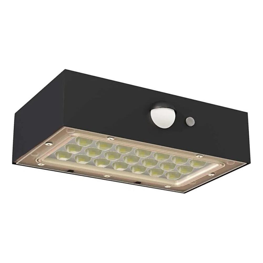 Projecteur solaire avec détecteur de mouvement LED/3,7V 1200mAh 4000K IP65 noir