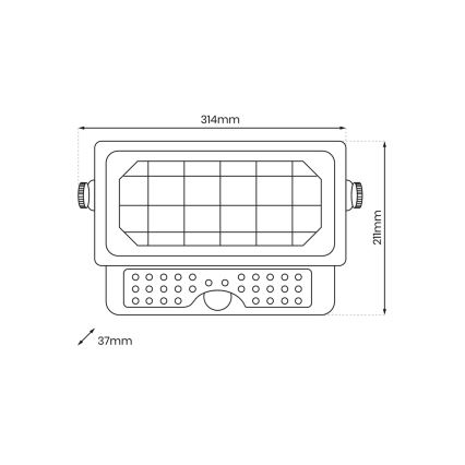 Projecteur solaire avec détecteur EPAD LED/10W/3000 mAh 7,4V 4000K IP65